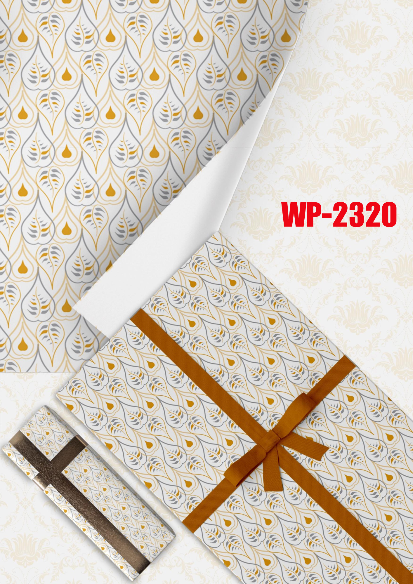 Luxurious Gold & Silver Art Deco Gift Wrapping Paper – WP-2320