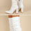Thumbnail: Eilyken Fashion White Pleated Women Over-the-Knee Boots Sexy Pointed Toe Square 