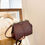 Thumbnail: Retro Matte Leather Crossbody Bag For Women Clip Shoulder Bag Solid Color Handba