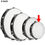 Thumbnail: 4/6/8/10inch White Drum Head Black Edge Double Row Hand Shaken Tambourine Wooden