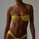 Thumbnail: New Two Piece Suit Solid Bikini Sets Push up Swimsuits Sexy Bikini  S