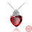Thumbnail: New 925 Silver Red Series Diy Bead Heart Rings Fits Original Pendant Necklace Ch