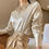 Thumbnail: Summer Trend Fashion Women's Casual Elegant Satin Long Sleeved Shirt Office Wome