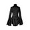 Thumbnail: Gothic Mock Neck Blouse Lace Up Flare Sleeves Ruffles Layered Asymmetric Button 