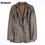 Thumbnail: Nerazzurri Spring Autumn Black Leather Blazer Women Single Button Slim Fit Desig