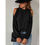 Thumbnail: 2025 Autumn and Winter New Fashion Women's Tops Half-high Neck Long-sleeved Gath