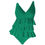 Thumbnail: Womens one-piece fashion bikini Ruffled V-neck sexy bra padding non-wired swimsu