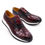 Thumbnail: Leather handmade men's shoes comfortable casual sports style lace-up shoes wine 