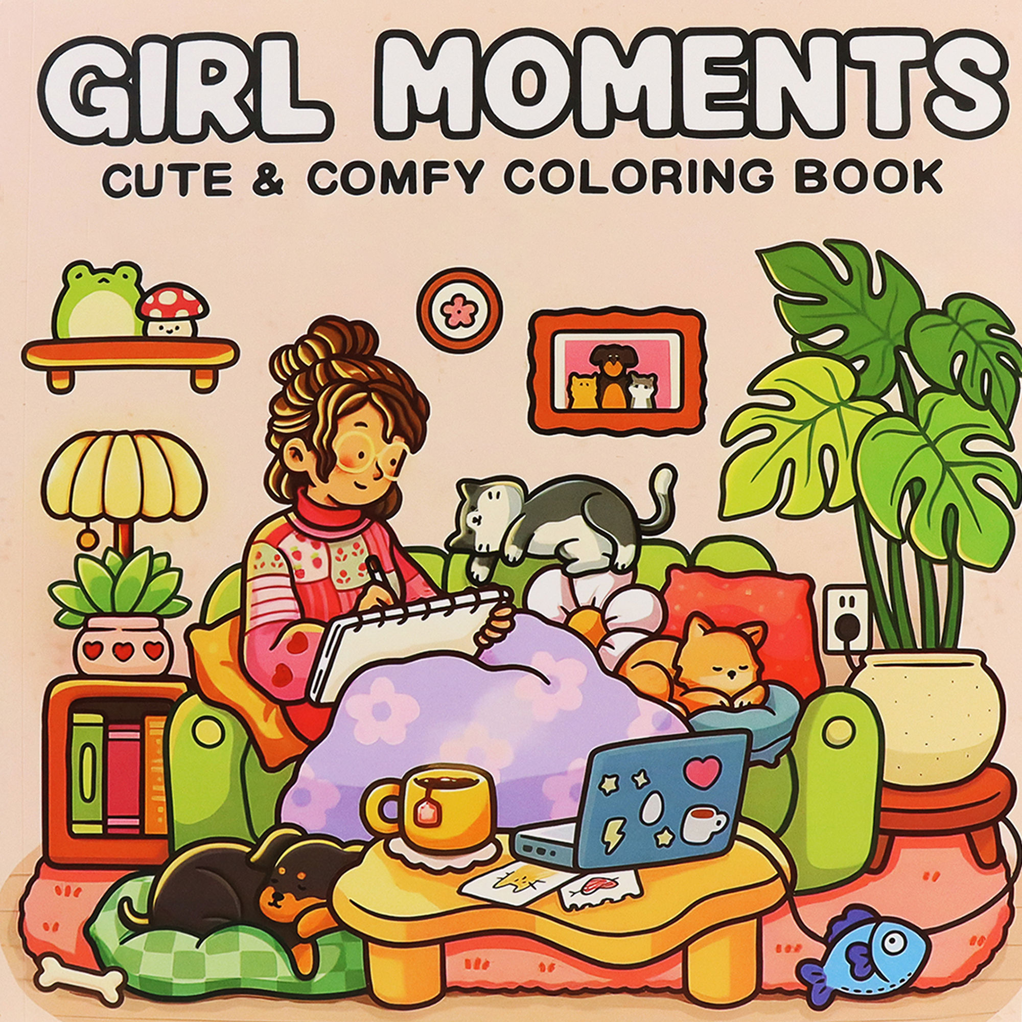 Cozy Atmosphere Relaxing Coloring Book for Adults and Teens Bold Easy-to-follow 