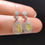 Thumbnail: New Simple and Elegant Square Cubic Zirconia Earrings Bling Yellow CZ Dangle  Lu