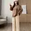 Thumbnail: Spring Summer Fashion Pleat Chiffon Maternity Pants Wide Leg Loose Straight Bell