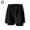 Thumbnail: Mens Swimming Trunks With Compression Liner Stretch Mens Swimwear 2 In 1 Quick D