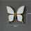 Thumbnail: Butterfly Wall Hanging Insect Mirror Background Wall Mirror Metal Retro Insect W