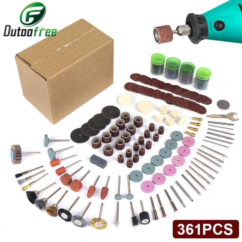 361PCS/lot Power Tools Dremel Rotary Tool Accessory Set Fits for Dremel Drill Gr