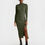 Thumbnail: Women's Autumn Fashion Solid Color Button Half Turtleneck Straight Knitted Dress