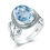 Thumbnail: March Birthstone Aquamarine Rings Sterling Silver S925 Genuine gemstone Vintage 