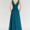 Thumbnail: MissShow V Neck Ruched Bridesmaid Dresses  Long Elegant Women Par