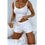 Thumbnail: Women's Sleepwear Sexy Lace Trim Pajama Sets Nightwear Sleeveless Tops+Shorts 2P