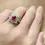 Thumbnail: Baroque Silver Ruby Ring 5mm*7mm Natural Translucent Ruby Silver Ring 925 Silver