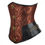Thumbnail: Brown Corset Women Steampunk Faux Leather Underbust Corset Steel Boned Bustier G