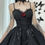 Thumbnail: Mall Gothic Emo Jacquard A-line Dresses Goth dress Elegant Grunge Ruched Bandage