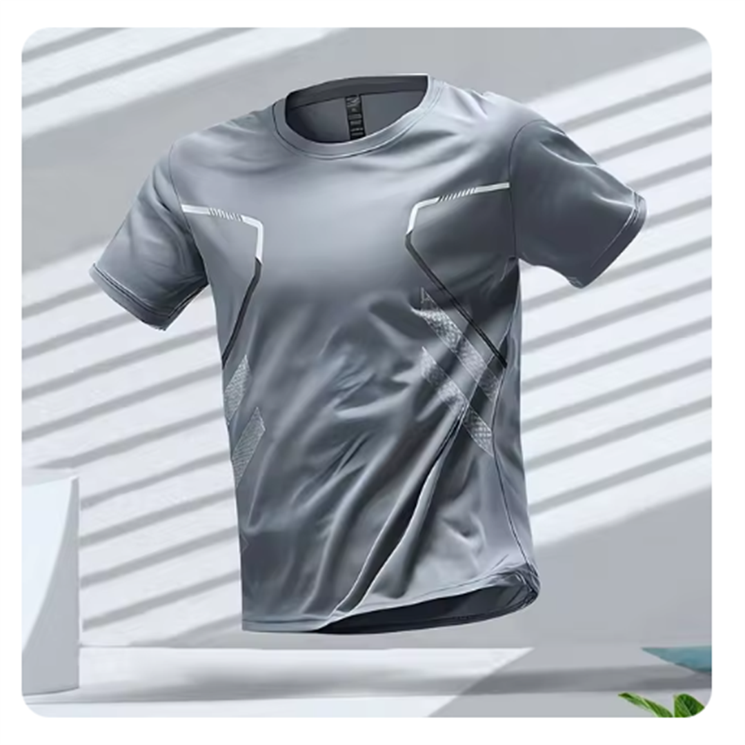 Men's T-shirts Sport Running T-shirt Men Quick-drying Breathable Short Sleeve Ro