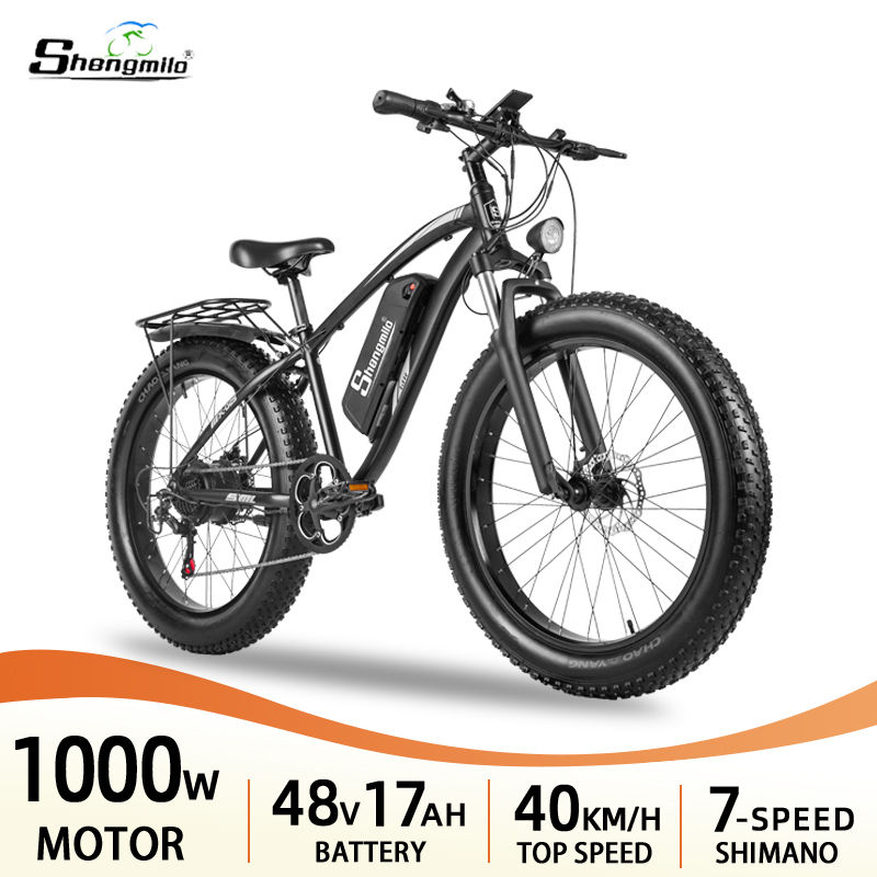 Shengmilo MX02S 1000W Electric Bike for Adults - 26x4.0" Fat Tire All-Terrain E-