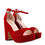 Thumbnail: LOSLANDIFEN Summer Ankle Strap Sandal 12cm Women Pumps Sexy Peep Toe Square High