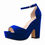 Thumbnail: LOSLANDIFEN Summer Ankle Strap Sandal 12cm Women Pumps Sexy Peep Toe Square High
