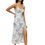 Thumbnail: Women Floral Sleeveless Dress Summer Spaghetti Strap Split Party Long Dress for 