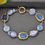 Thumbnail: Z13617 Set 19" Gray Coin Pearl Blue Kyanites Necklace Bracelet Earring Custom Je