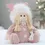 Thumbnail: Charming pink fabric doll with antlers decoration - perfect for Christmas, New Y