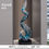 Thumbnail: Home Decor Wind and Water Rising Decorations,Blue Resin Sculpture Luxury Living 