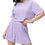 Thumbnail: Pajama Set Women Two Piece Sets Round Neck Short Sleeve Casual Loose Tops Lounge