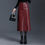 Thumbnail: Autumn and Winter Fashion PU Leather Skirt, Solid Color High Waist Straight Tube