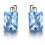 Thumbnail: UMCHO Luxury Nano Sky Blue Topaz Gemstone Jewelry Solid 925 Sterling Silver Clip