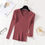 Thumbnail: Autumn Winter Women Sweaters Casual Long Sleeve Knitted V Neck Pullover Sweater 