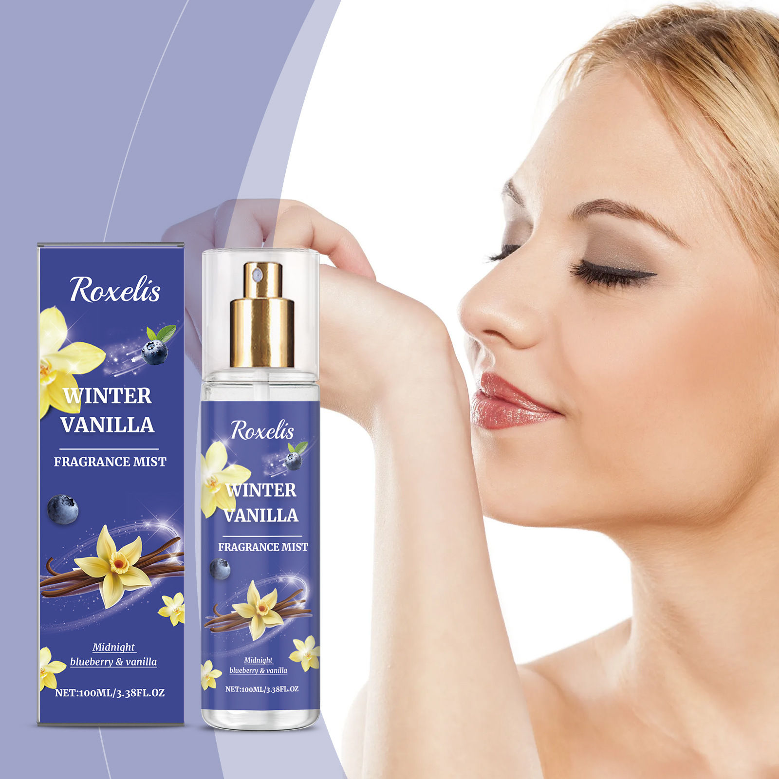 Vanilla blueberry body fragrance spray exudes a unique and charming fresh fragra