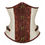 Thumbnail: Brown Corset Women Steampunk Faux Leather Underbust Corset Steel Boned Bustier G
