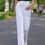 Thumbnail: White Pure Cotton Spring & Fall High Waist Casual Summer Denim