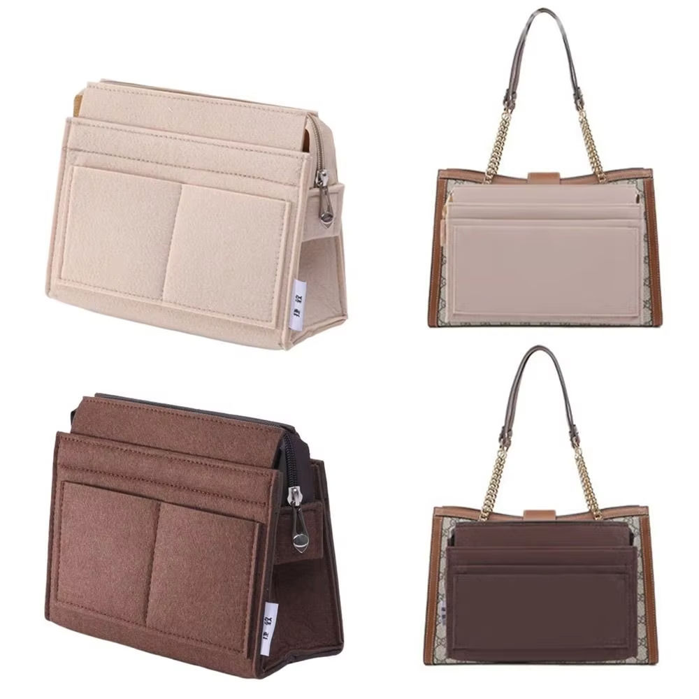 Purse Organizer Insert, Multi-Pocket Felt Bag Organizer For Women Handbag Tote B
