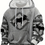 Thumbnail: Men's Vintage Ethnic Style Geometric 3D Print Hoodie Cowboy Hat Hooded Long Slee