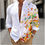 Thumbnail: New men's shirt long-sleeved shirt 3D printing flower pattern long-sleeved stand