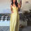 Thumbnail: TRAFZA Women Summer Yellow Stain V Neck Sling Dress Elegant Sleeveless Loose Max