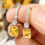 Thumbnail: New Simple and Elegant Square Cubic Zirconia Earrings Bling Yellow CZ Dangle  Lu