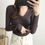 Thumbnail: Autumn Winter Women Sweaters Casual Long Sleeve Knitted V Neck Pullover Sweater 