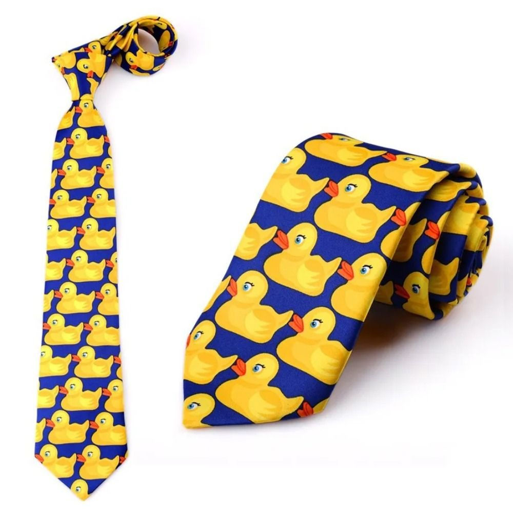 Funny How I Met Your Mother Ducky Tie Yellow Rubber Duck Necktie Ties 8cm Printe