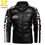 Thumbnail: Hip Hop Leather Jacket Men's Autumn Winter 2025 New Fashion Slim Embroidered Lea