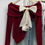 Thumbnail: Women's Autumn Winter Chic Sexy Short Crop Tops Bow Tied Off Shoulder Irregular 