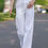Thumbnail: White Pure Cotton Spring & Fall High Waist Casual Summer Denim